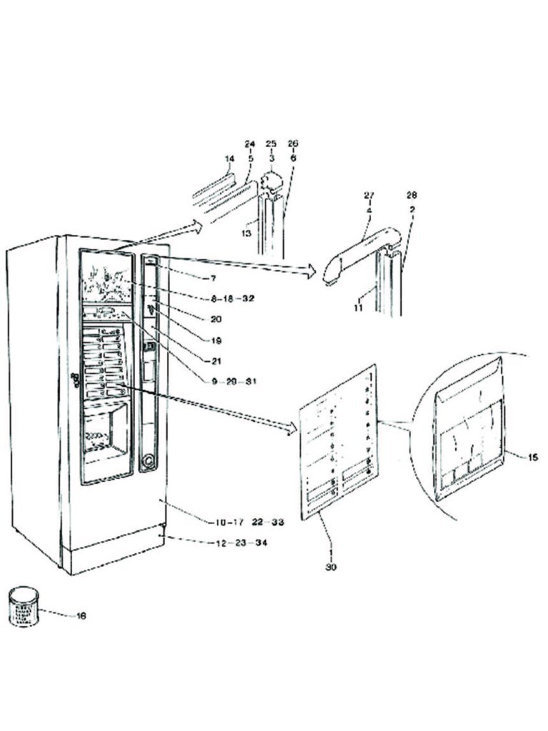 SPAZIO C-I - 220V. 50/60HZ- 1страница-Врата изглед отпред